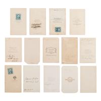 [Lincoln, Abraham] Group of 14 Carte de Visites of Generals or Officers wearing Lincoln Mourning Pins or Bands, incl. Meade and Grant