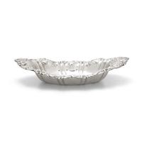 A Sterling Silver Floral Repousse Dish