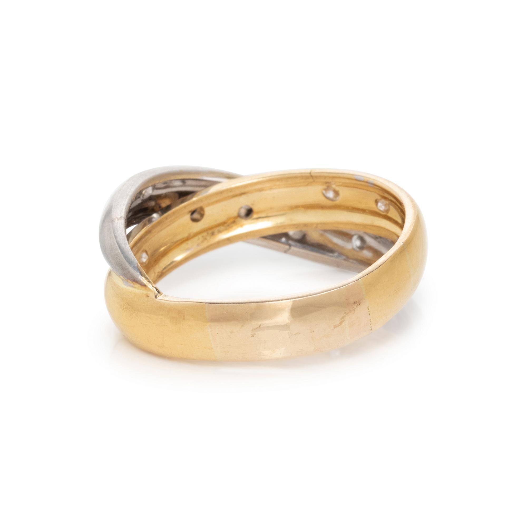 HENRY DANKNER, BICOLOR GOLD AND DIAMOND RING