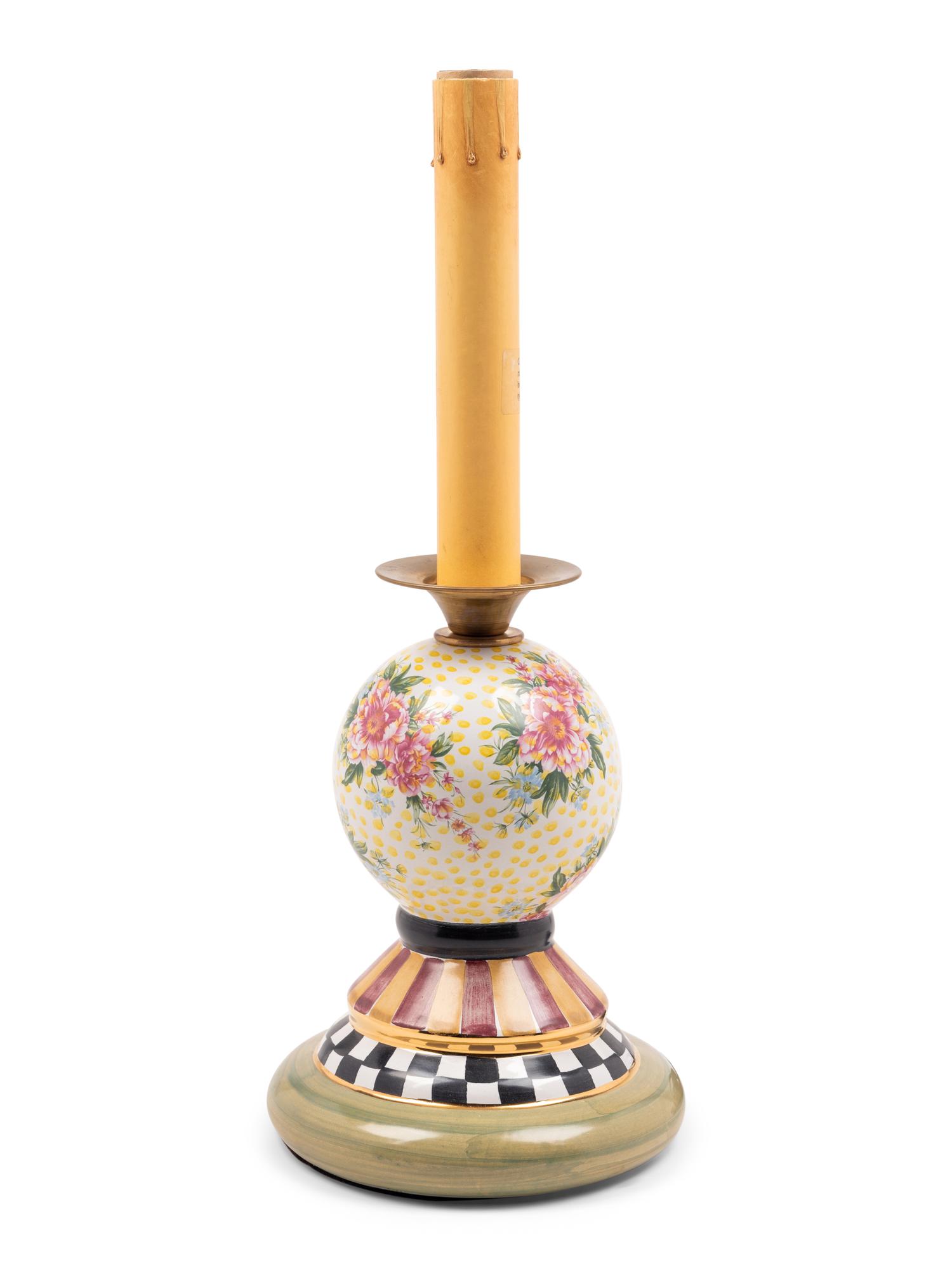 A Mackenzie Childs Marble Collection Desk Lamp