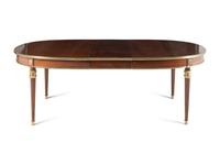 A Louis XVI Style Gilt Bronze Mounted Mahogany Dining Table