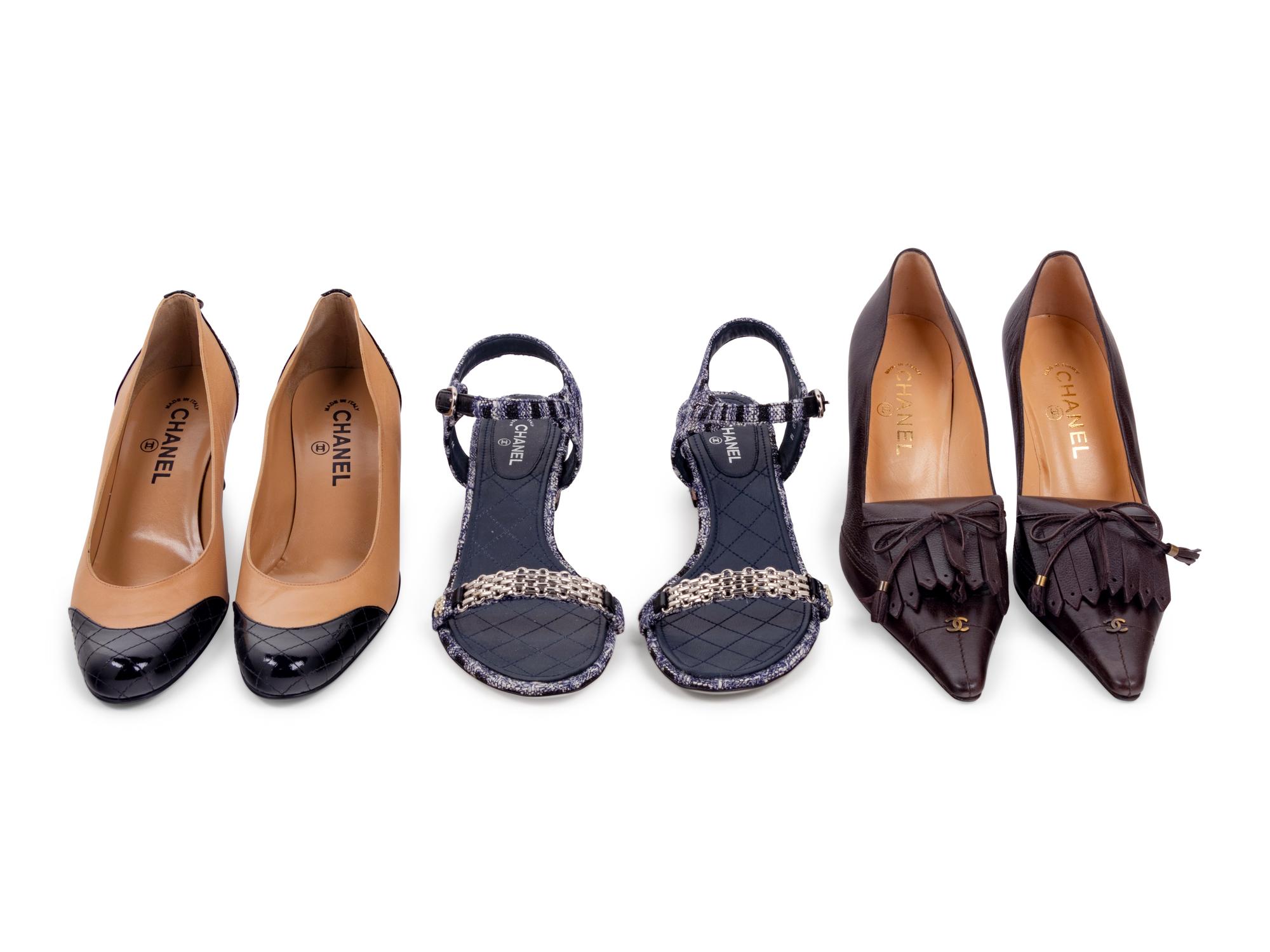 Three Pairs of Chanel Shoes