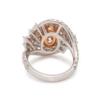 LIGHT PINK DIAMOND AND DIAMOND RING