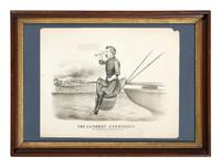 [POLITICS] -- [CIVIL WAR]. CURRIER & IVES, publishers. The Gunboat Candidate . Anti-George McClellan 1864 campaign political cartoon.