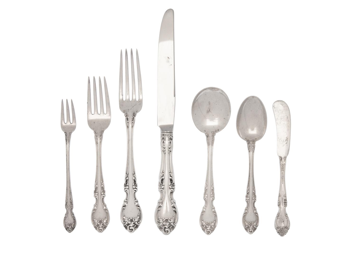 An American Silver Flatware Service