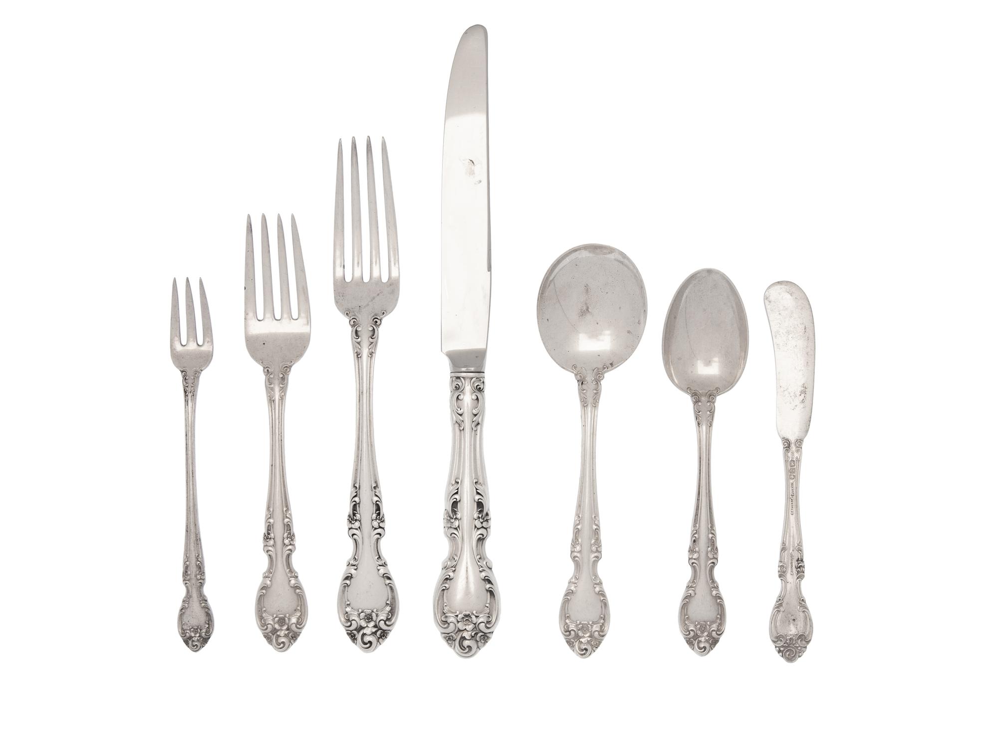 An American Silver Flatware Service