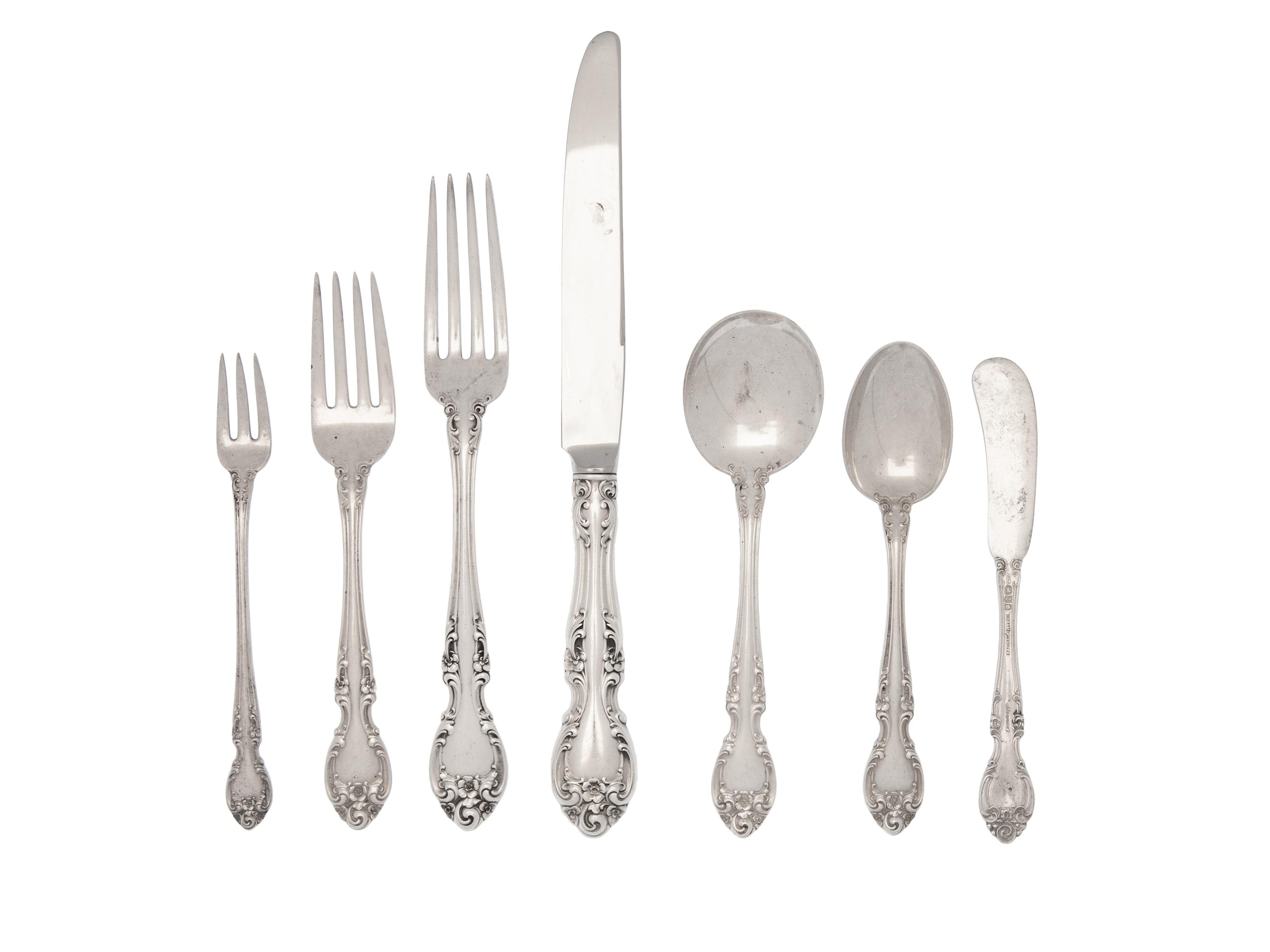 An American Silver Flatware Service