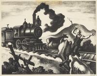 Thomas Hart Benton (American, 1889-1975) — Slow Train Through Arkansas , 1941