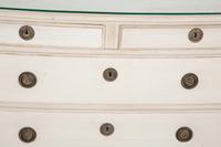 A Gustavian Style Bow Front Painted Commode