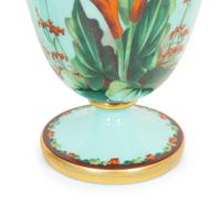 A Pair of Continental Pale Blue Opaque Glass Vases