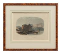 The Citadel-Rock on the Upper Missouri, Tower Rock on the Mississippi, and Junction of the Yellow-Stone River with the Missouri (three works)