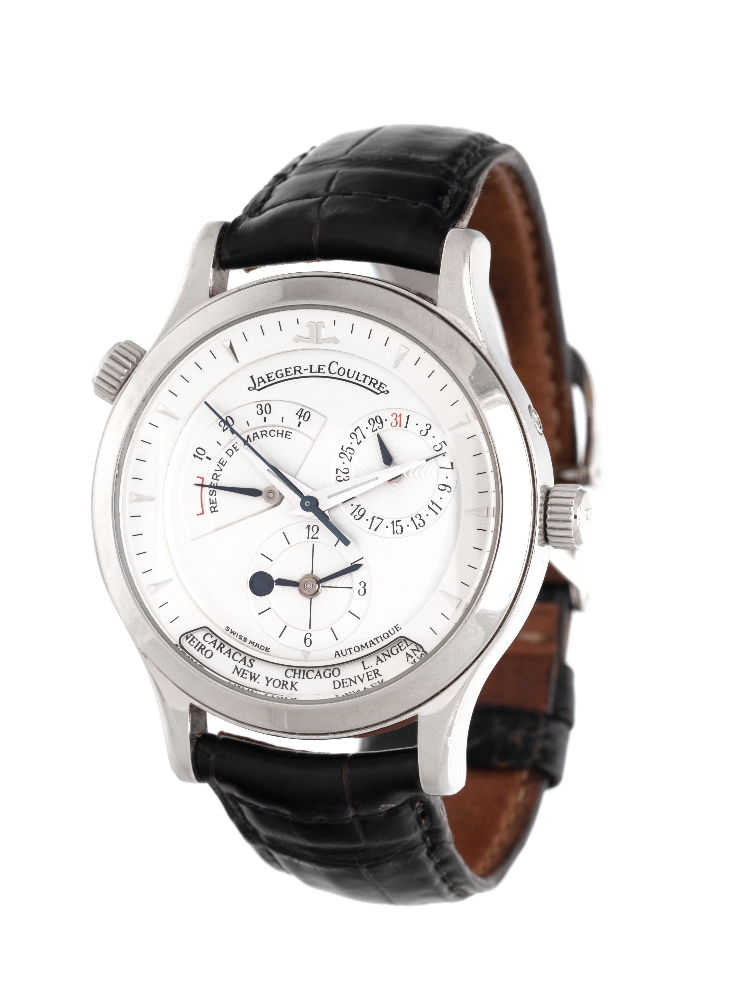 JAEGER-LeCOULTRE, STAINLESS STEEL REF. 142.8.92 'MASTER CONTROL' WORLD TIME WRISTWATCH