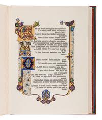 SANGORSKI, Alberto, calligrapher and illuminator. -- KEATS, John (1795-1821). "La Belle Dame sans Merci" -- "Ode on a Grecian Urn" -- "Ode to Psyche." London, 1928.