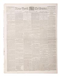 [CIVIL WAR]. A group of 7 war-date newspapers reporting on matters involving slavery and African American troops, highlighted by coverage of the 54th Massachusetts Infantry's actions at Battery Wagner. 1862-1864.
