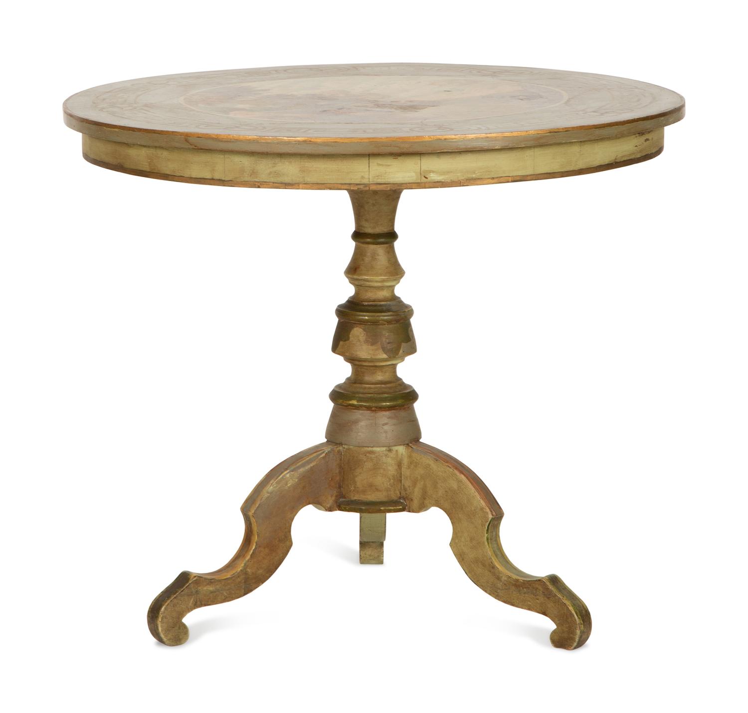A Continental Painted Side Table