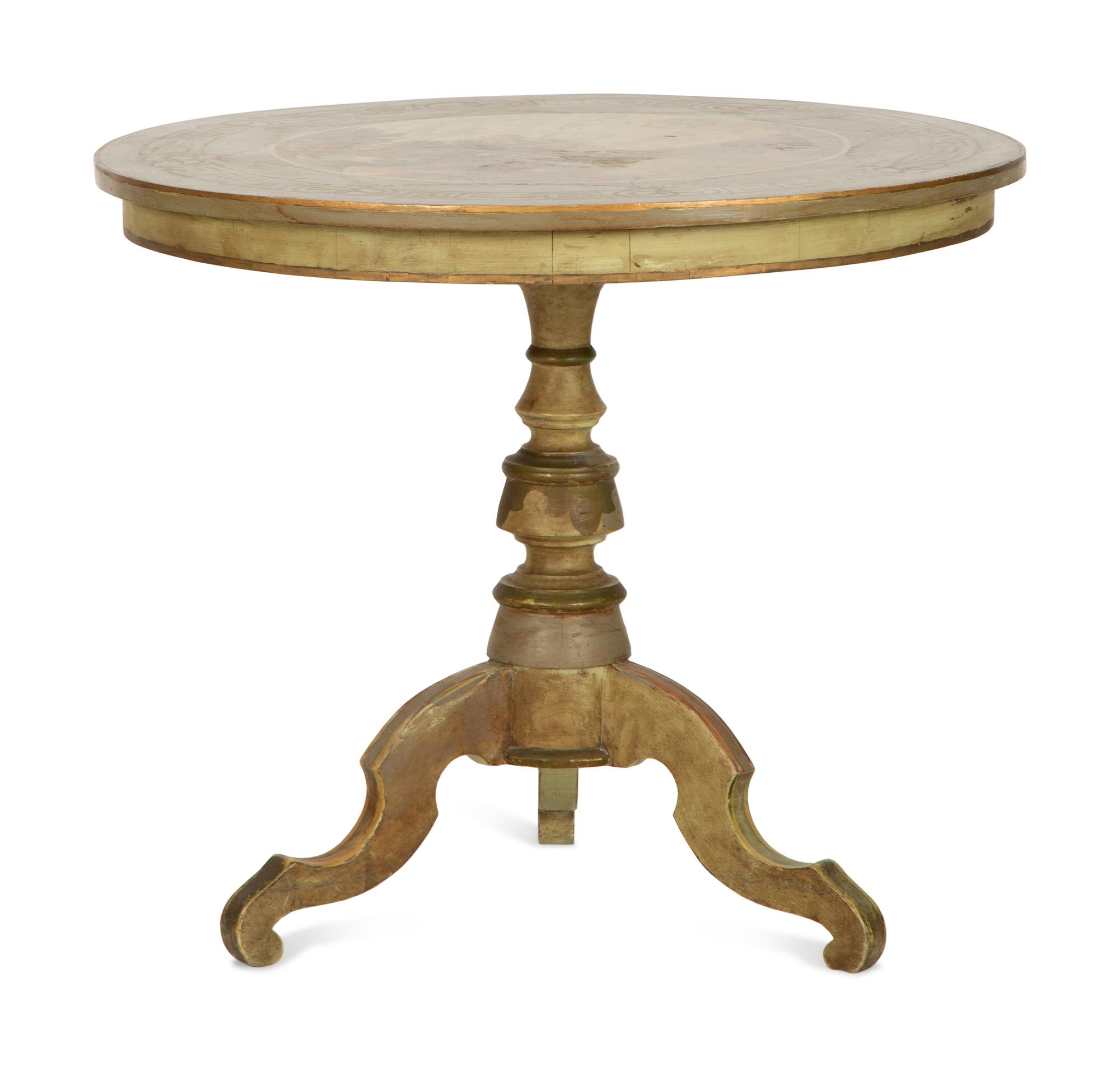 A Continental Painted Side Table
