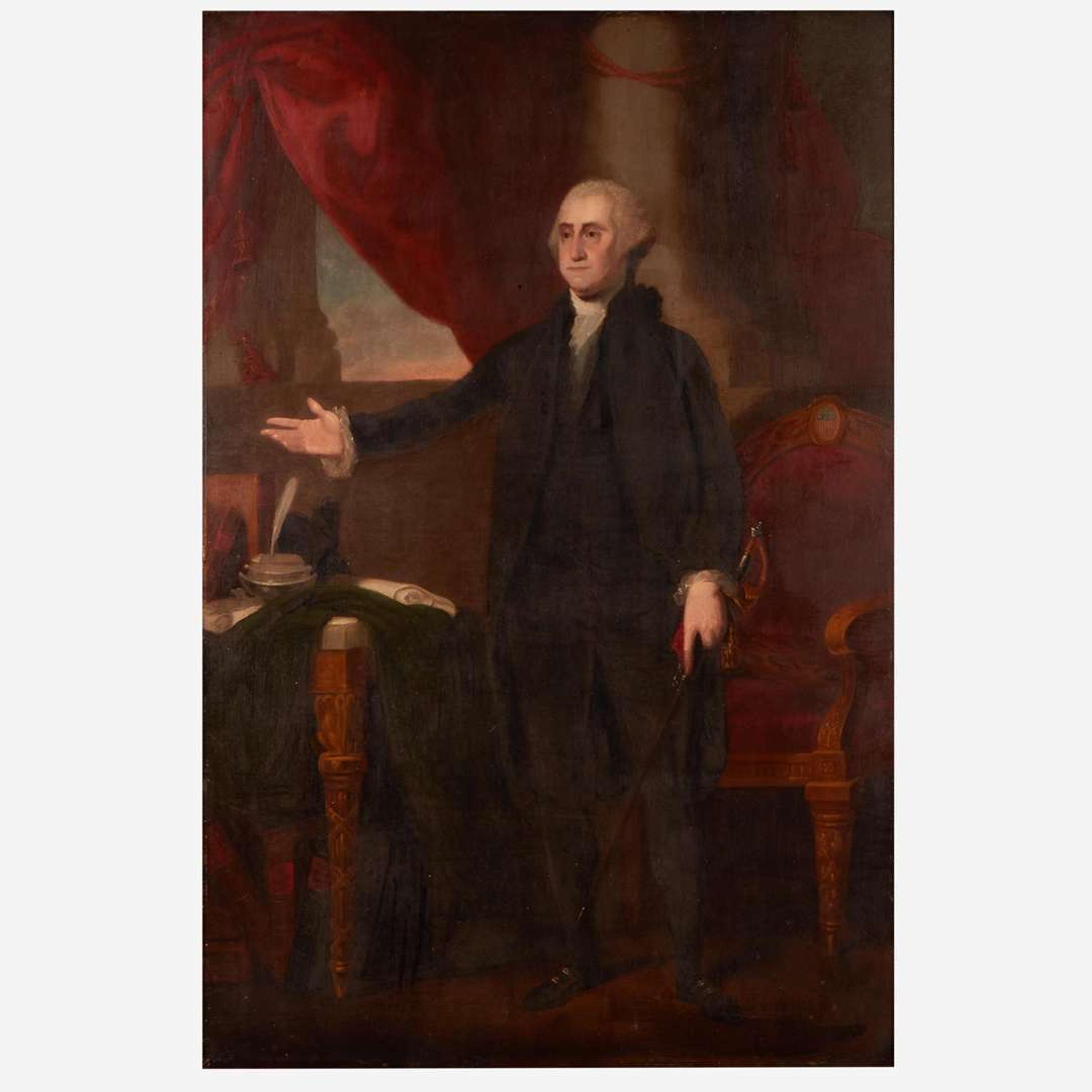 After Gilbert Stuart (1755-1828), American School 19th century The Lansdowne Portrait of George Washington (1732-1799)