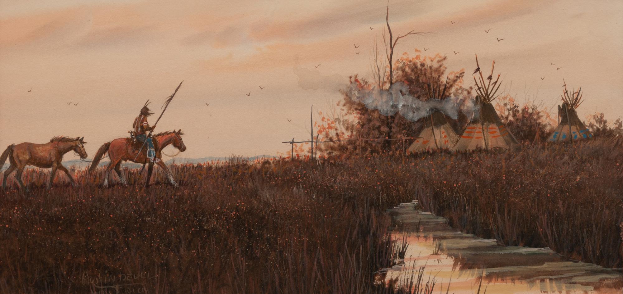 Camp Scene Gouache