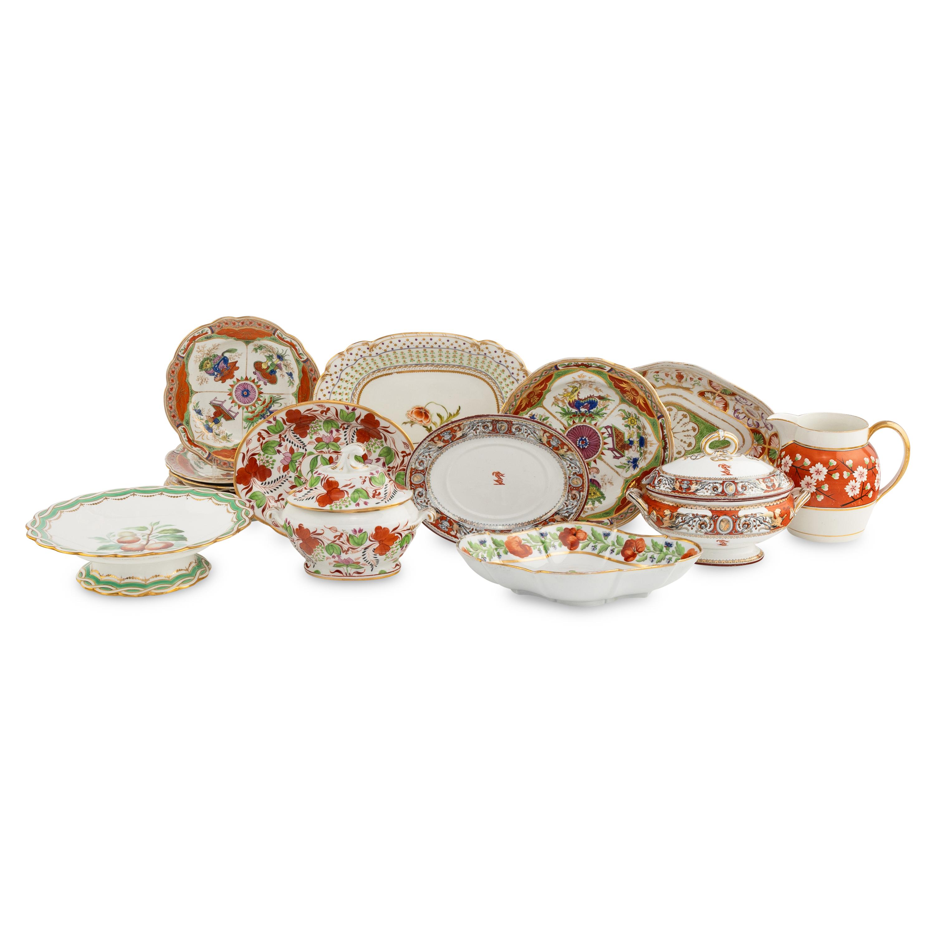 An Assembled Group of English Porcelain Articles