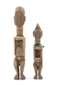 Two Teke Wood Fetish Figures Height of tallest 14 3/4 inches. — 19TH/20TH CENTURY