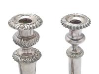 A Group of Six Silver-Plate Candlesticks