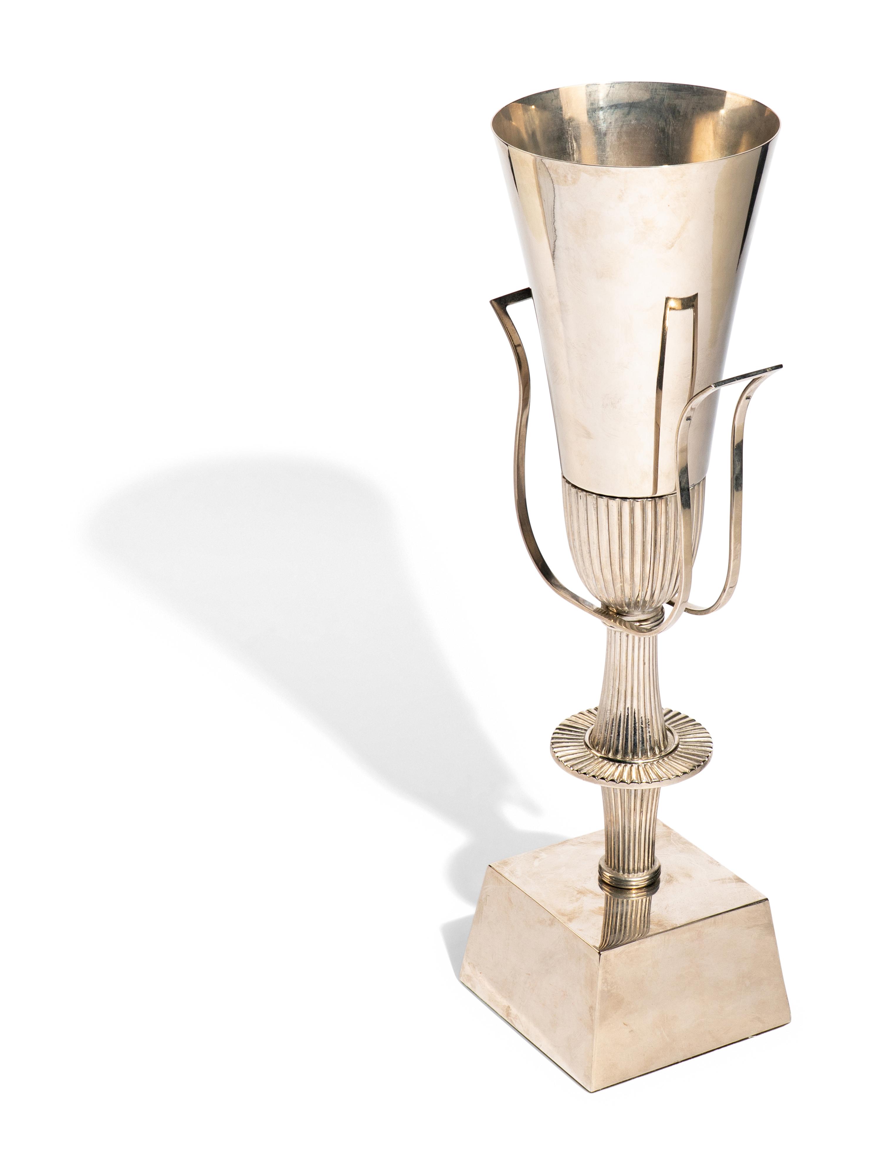 Urn-Shaped Table Lamp for Lightolier's Heritage Silver, c. 1940