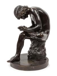 A Large Continental Bronze Spinario