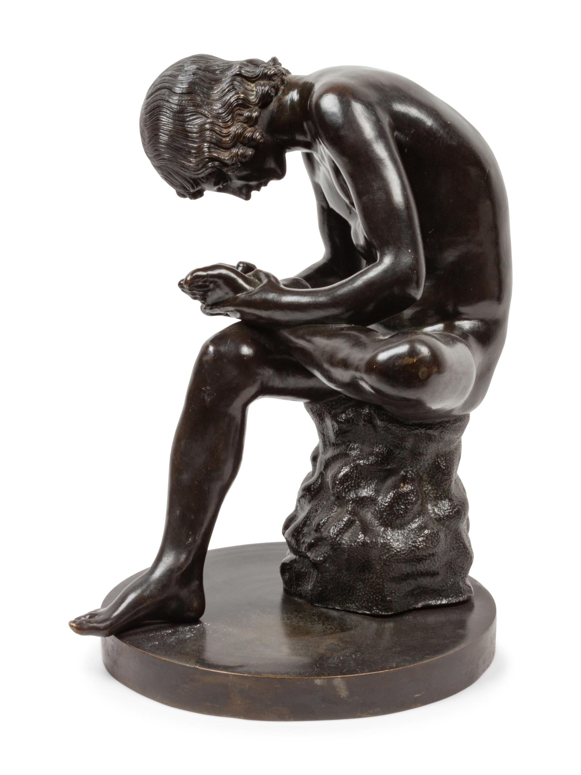 A Large Continental Bronze Spinario