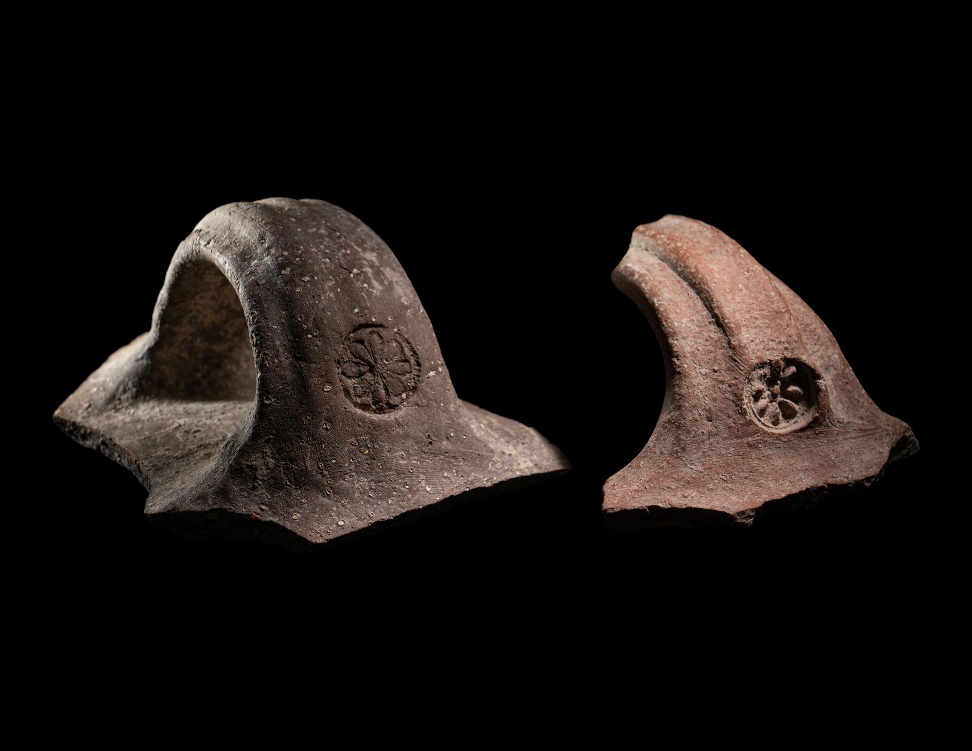 Two Holy Land Pottery Handles with Stamped Seals