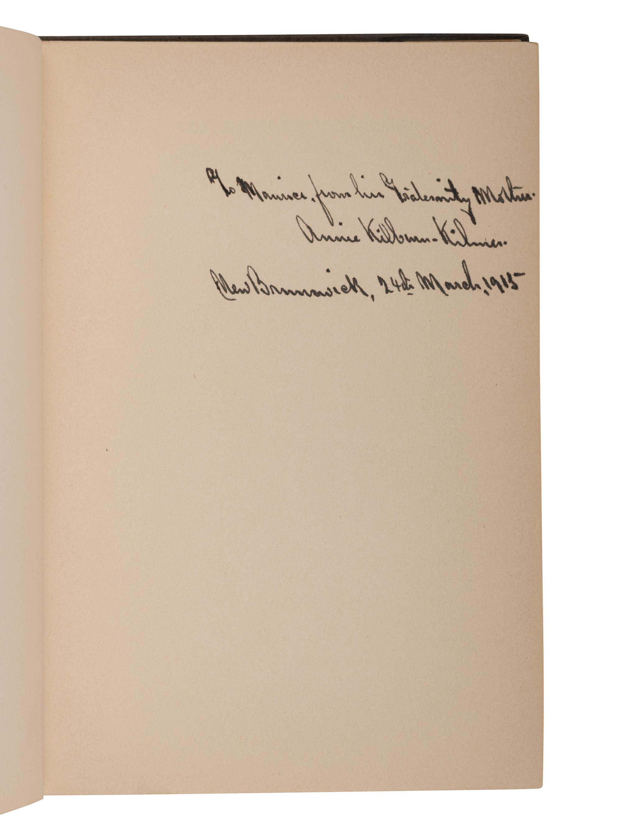 KILMER, Joyce (1886-1918). Trees and Other Poems . New Brunswick: George H. Doran Company, 1915.