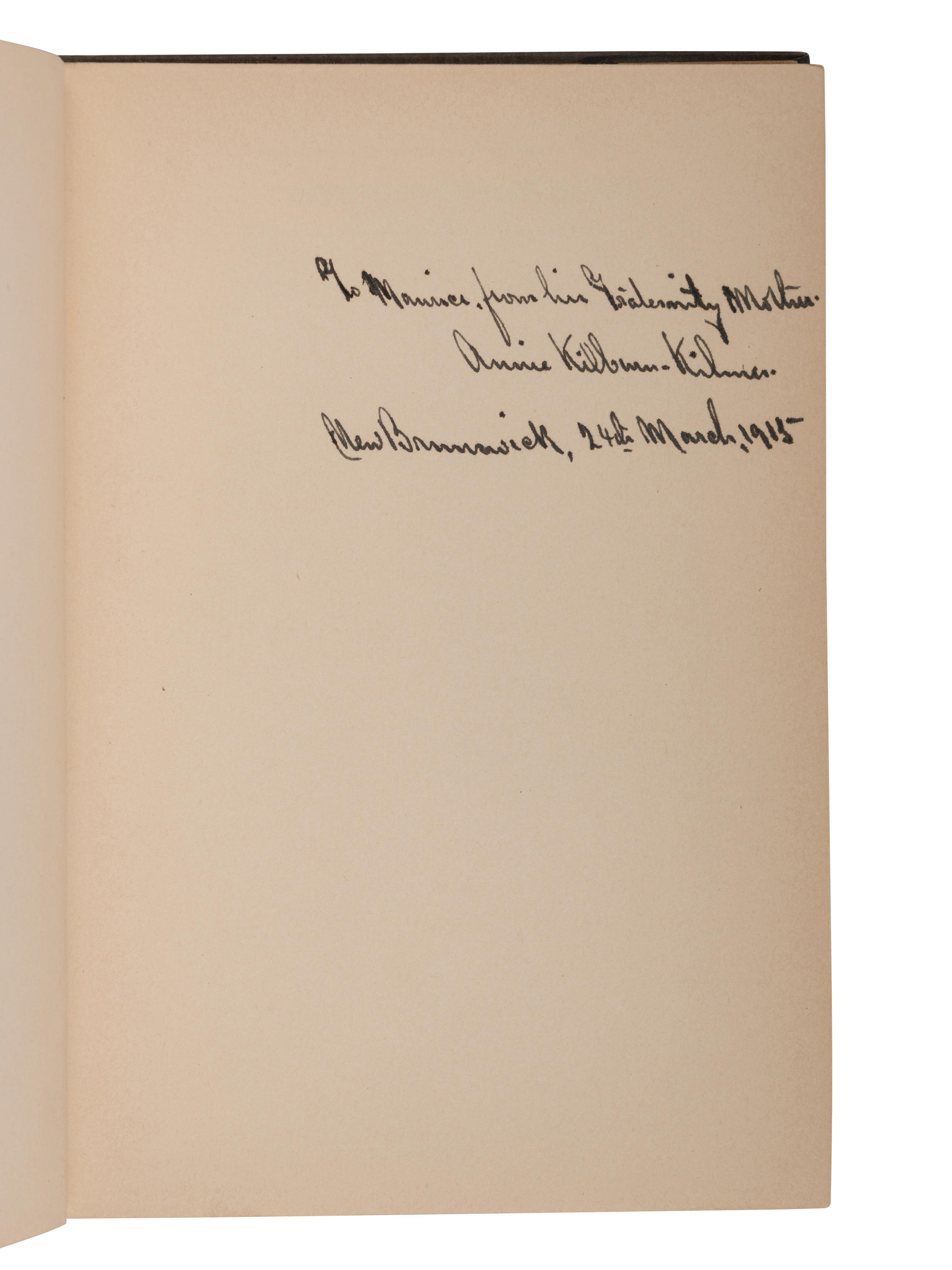 KILMER, Joyce (1886-1918). Trees and Other Poems . New Brunswick: George H. Doran Company, 1915.