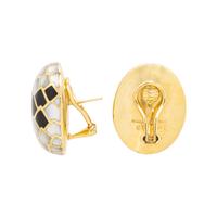 ANGELA CUMMINGS, YELLOW GOLD, BLACK JADE, AND MOTHER-OF-PEARL DEMI PARURE