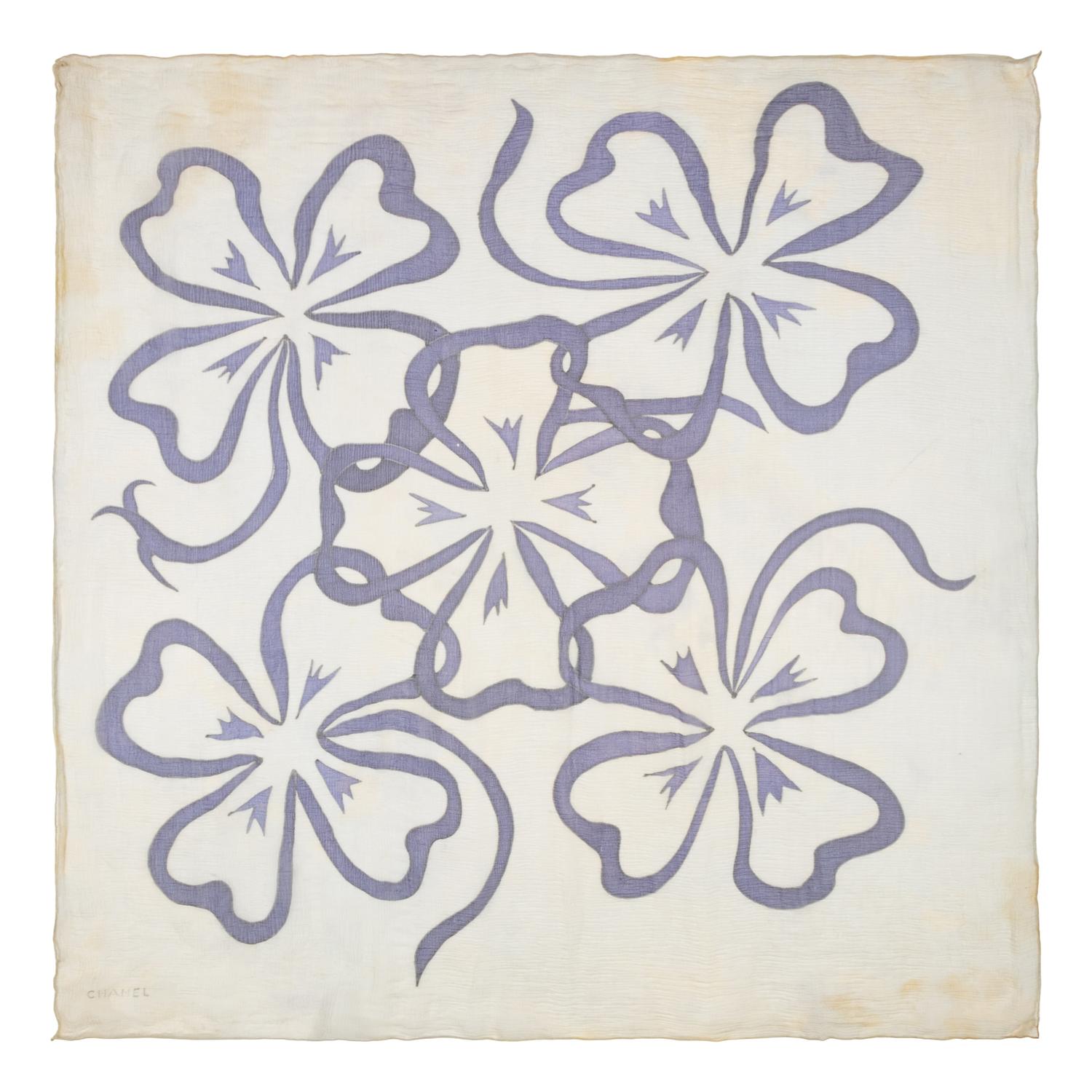 Chanel, Three Silk Scarves, 1950-70's