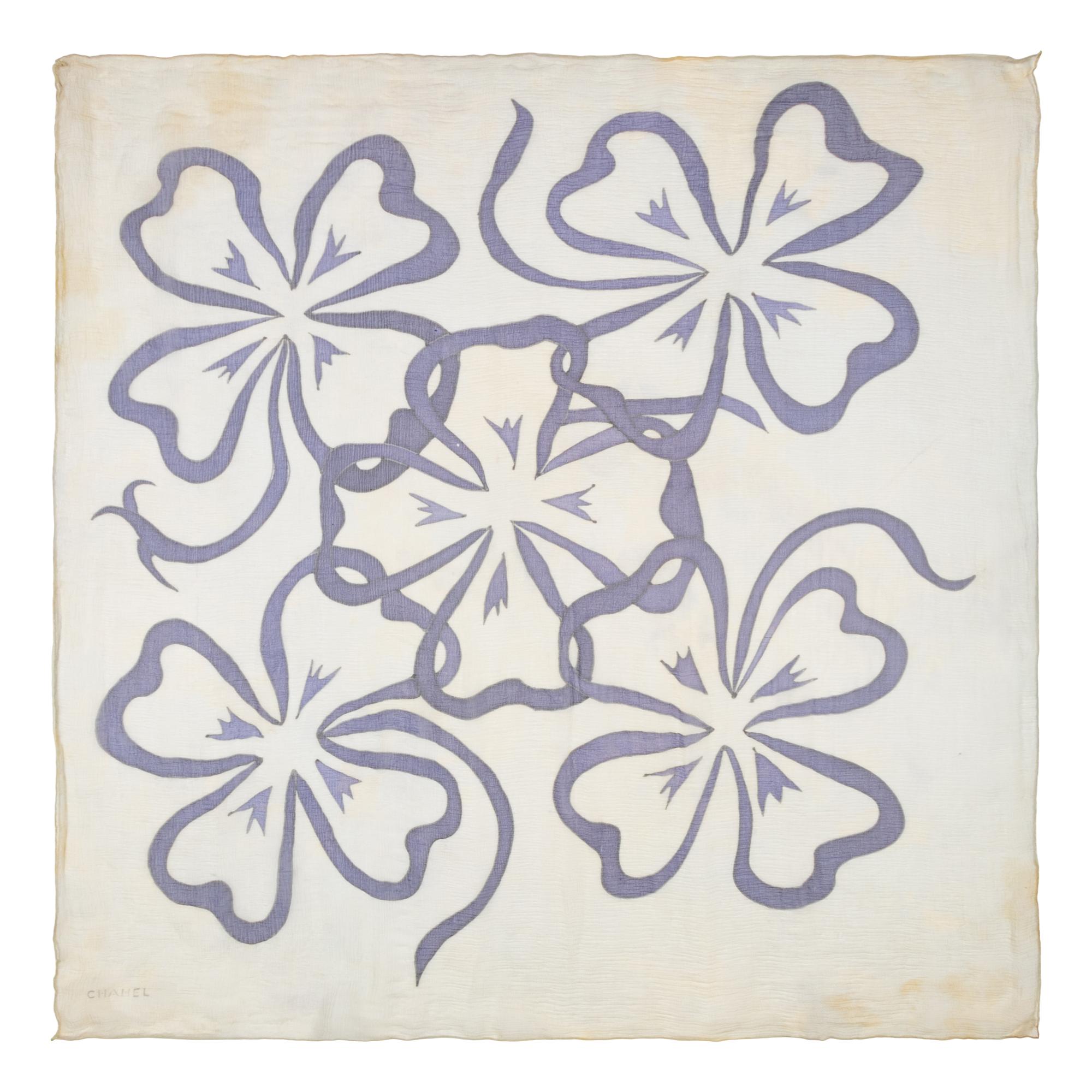Chanel, Three Silk Scarves, 1950-70's