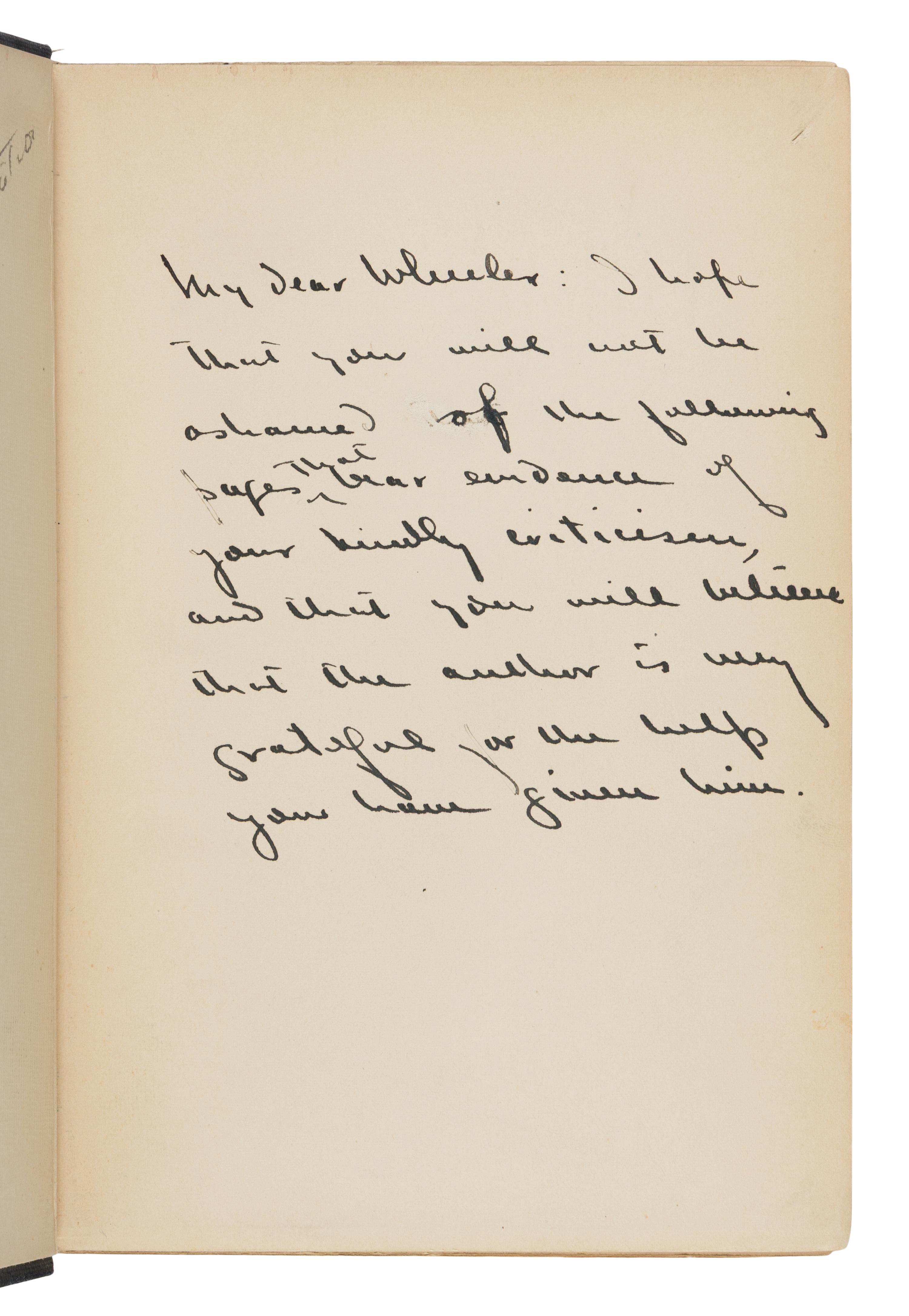 Morgan, Thomas Hunt (1866-1945). A group of 19 titles, many from the library of William Morton Wheeler, including: