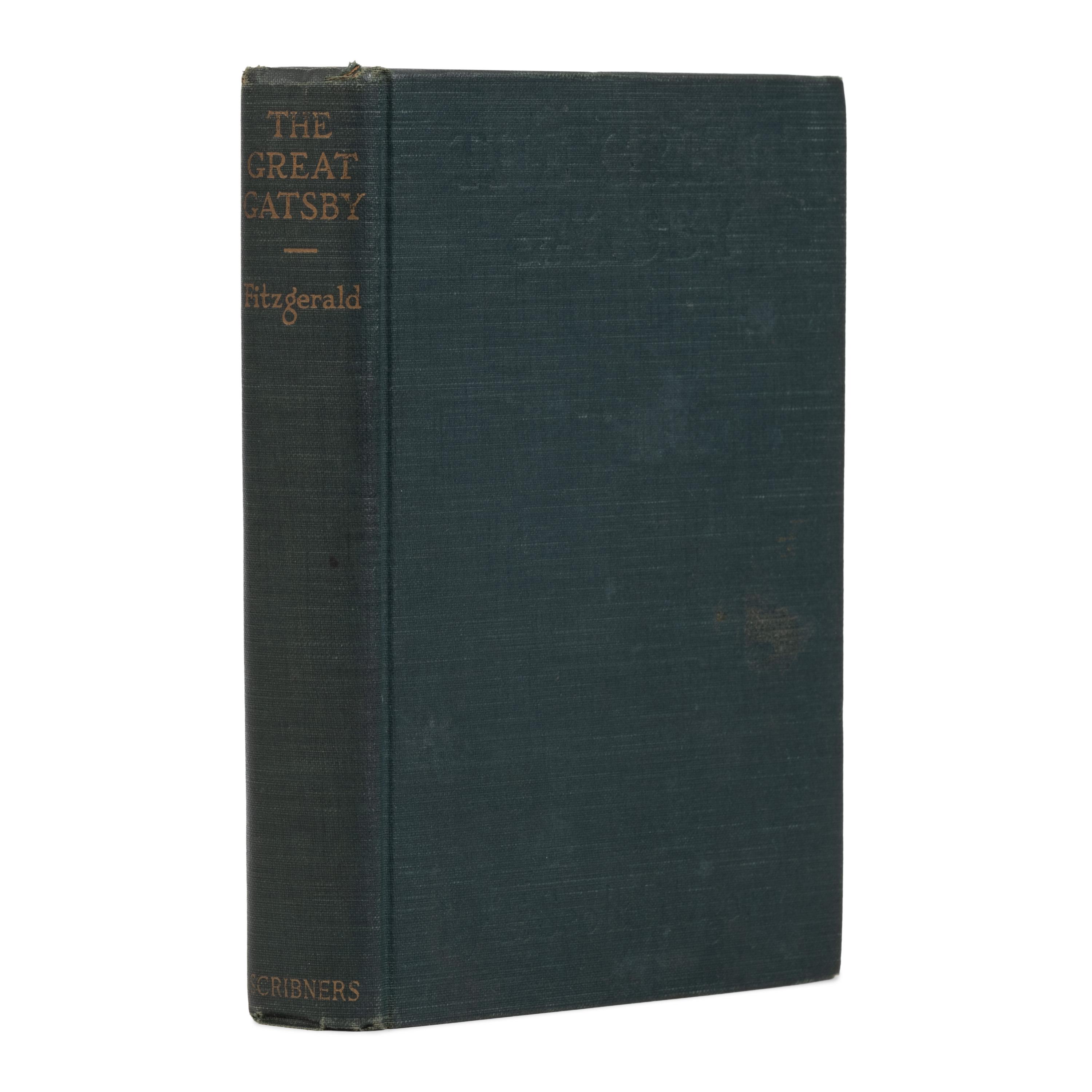 Fitzgerald, F. Scott (1896-1940). The Great Gatsby . New York: Charles Scribner's Sons, 1925.