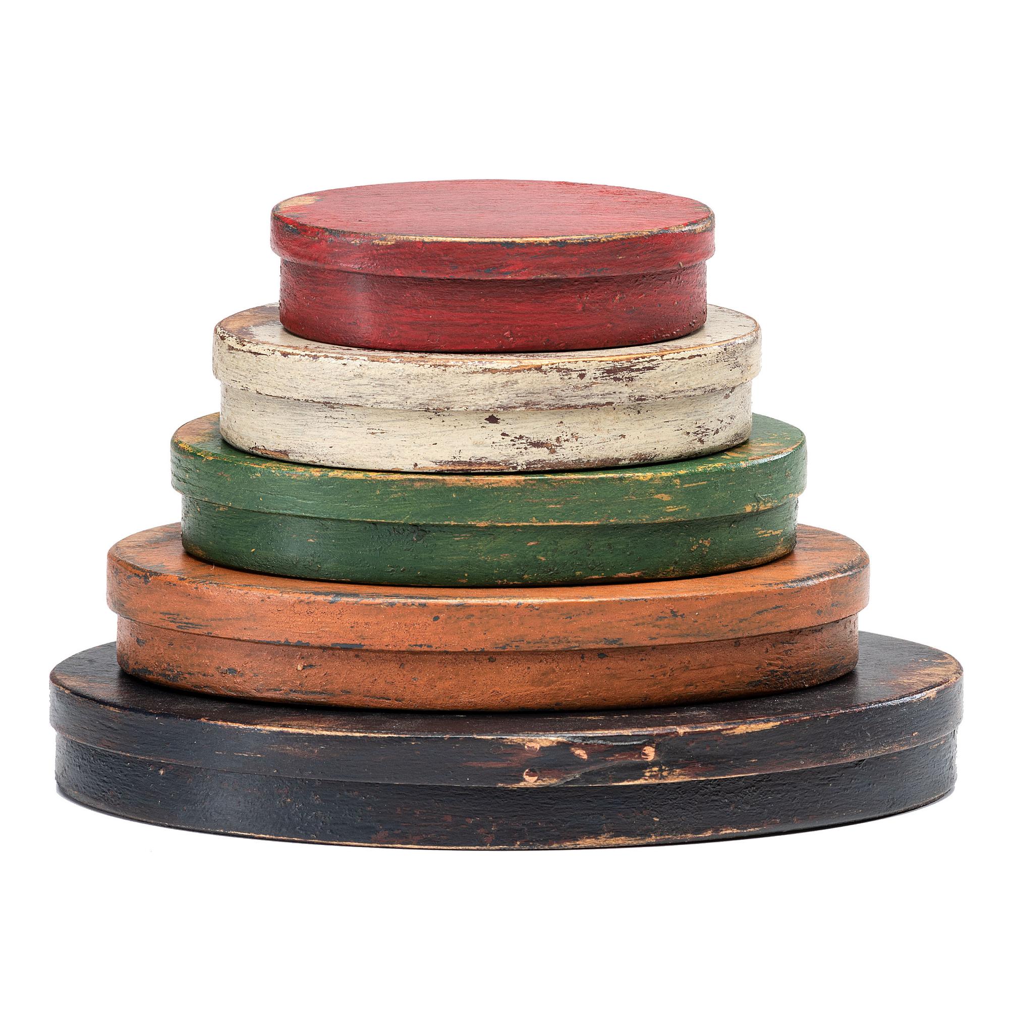 Five Graduated Bentwood Boxes by James Lesher