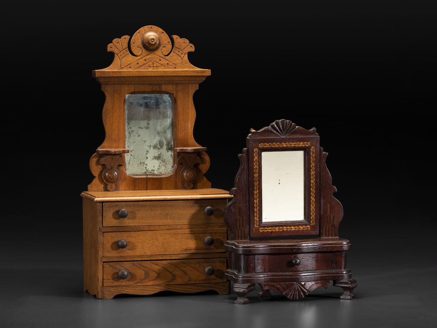 Five Miniature or Salesman Sample Pieces of Furniture