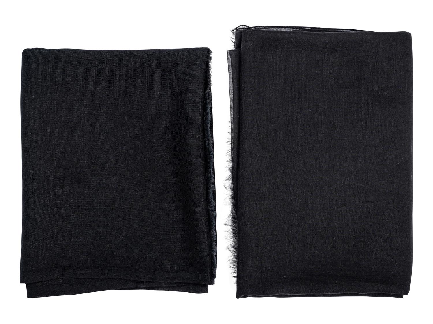 Two Cashmere Scarves: One Giorgio Armani, One Hermès