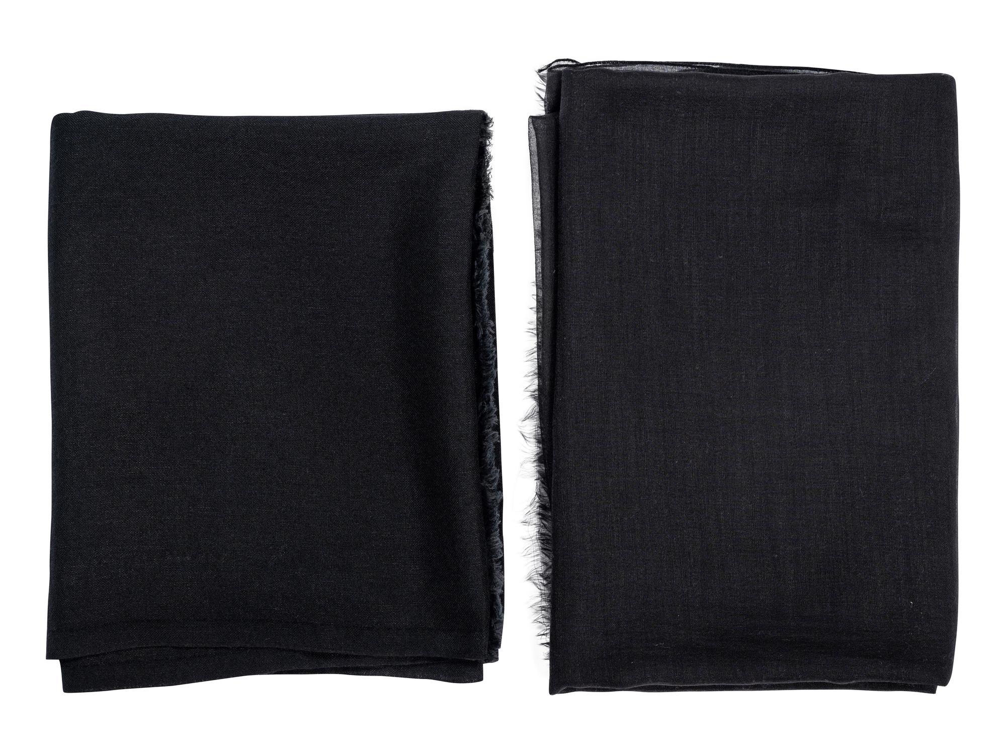 Two Cashmere Scarves: One Giorgio Armani, One Hermès