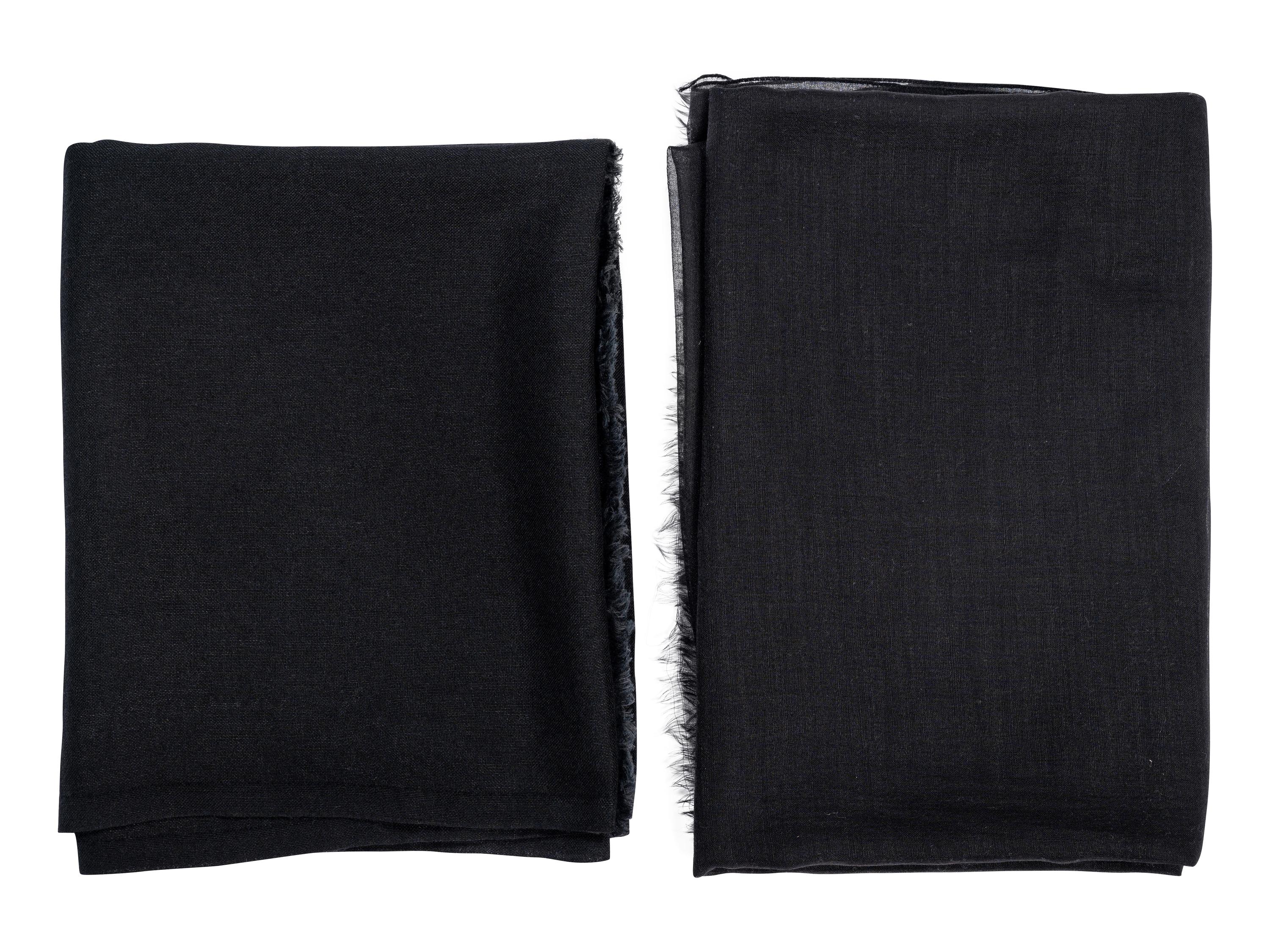 Two Cashmere Scarves: One Giorgio Armani, One Hermès