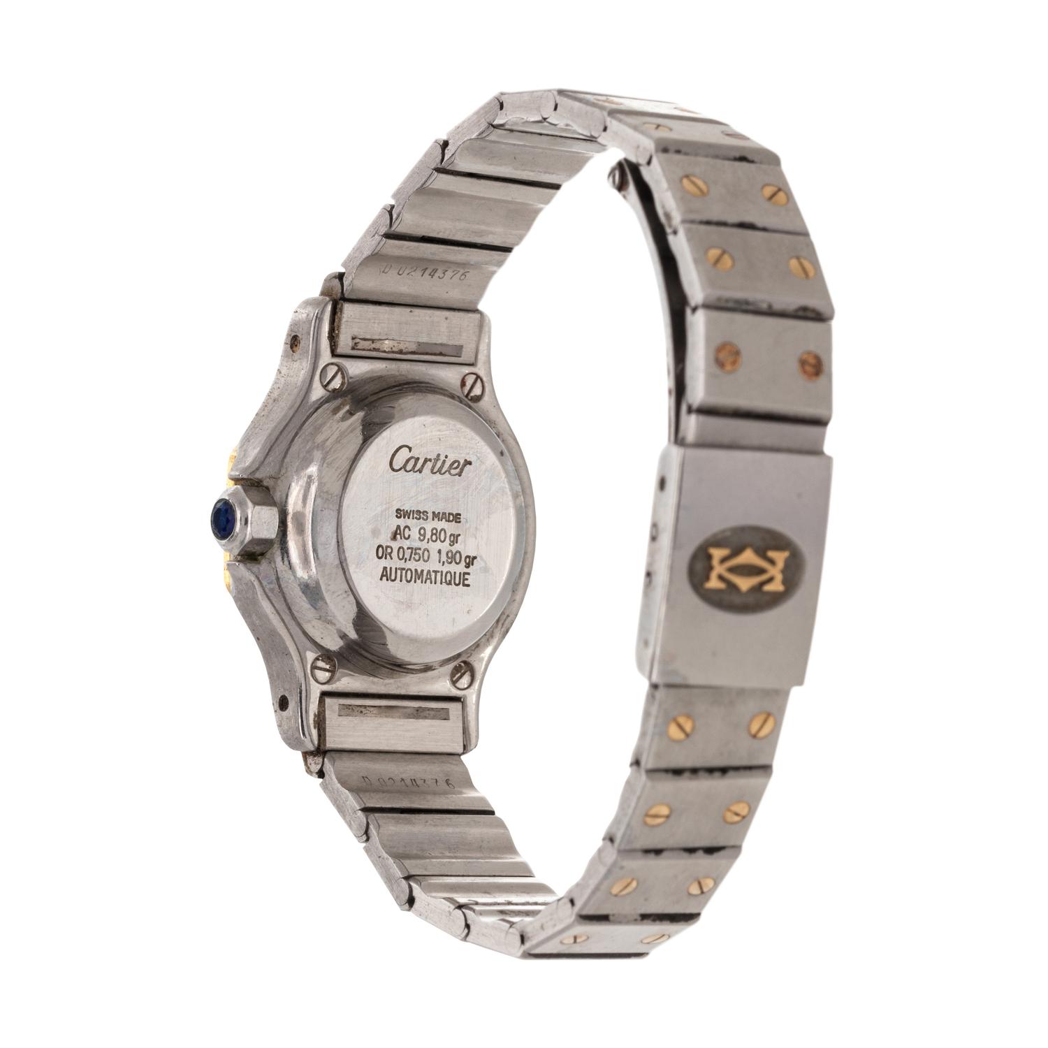 CARTIER, STAINLESS STEEL AND YELLOW GOLD REF. 82037288 'SANTOS RONDE' WRISTWATCH