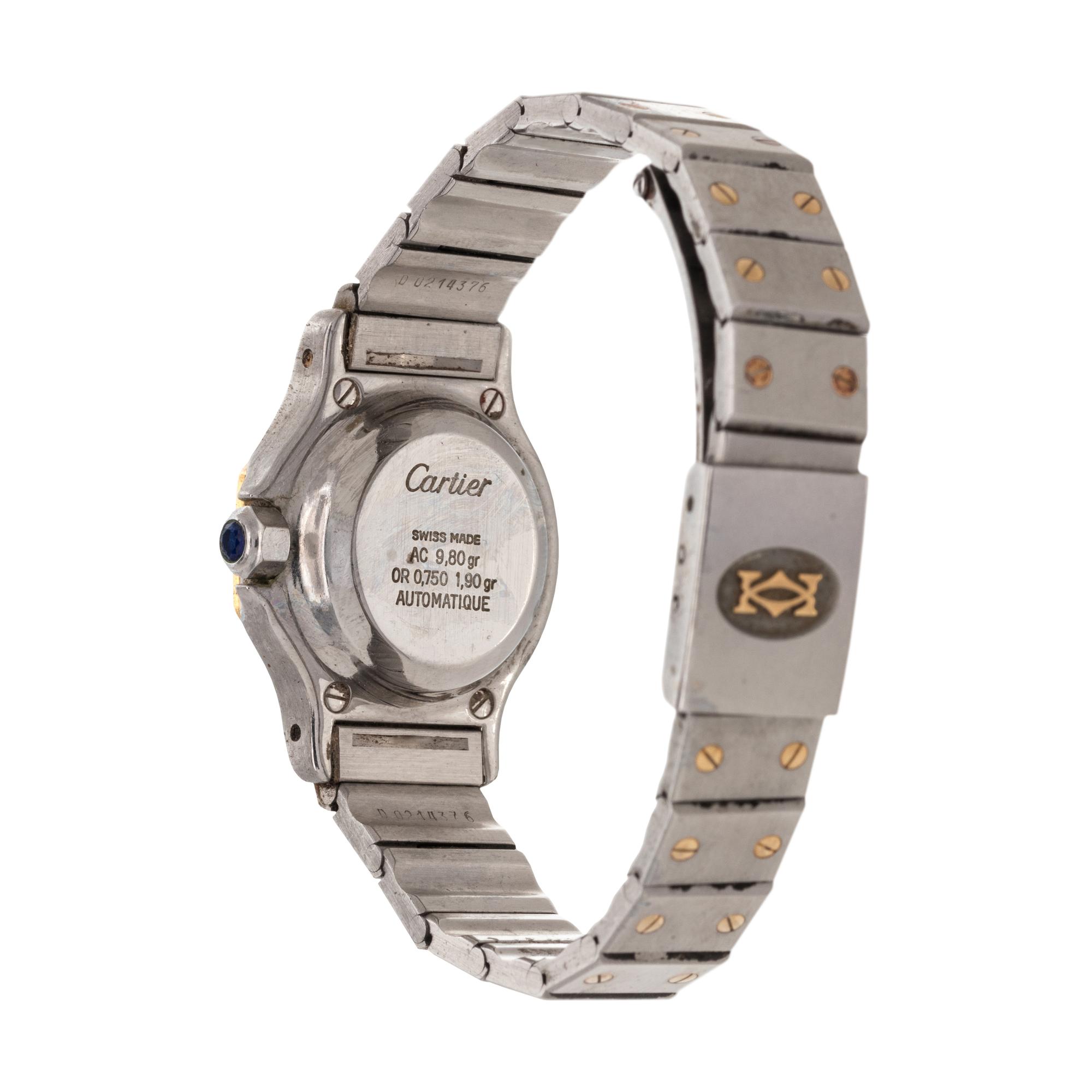 CARTIER, STAINLESS STEEL AND YELLOW GOLD REF. 82037288 'SANTOS RONDE' WRISTWATCH