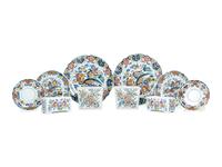 A Delft Polychrome Decorated Earthenware Dinner Service