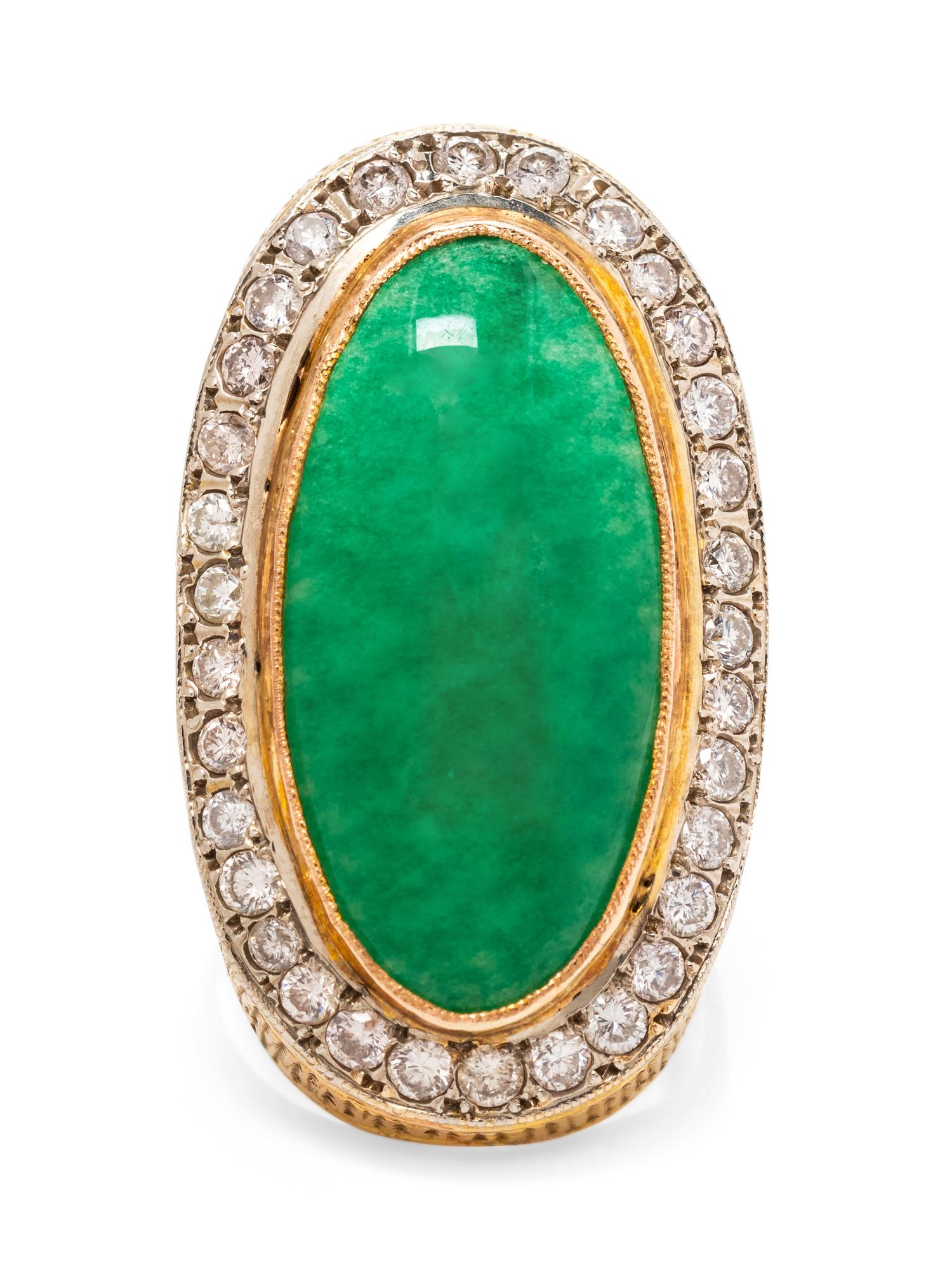 A Yellow Gold, Quartz and Diamond Ring,
