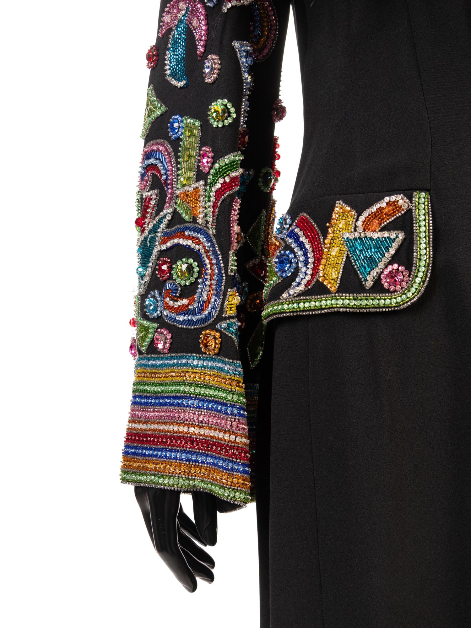 Gai Mattiolo Couture Rhinestone Jacket, 1980s