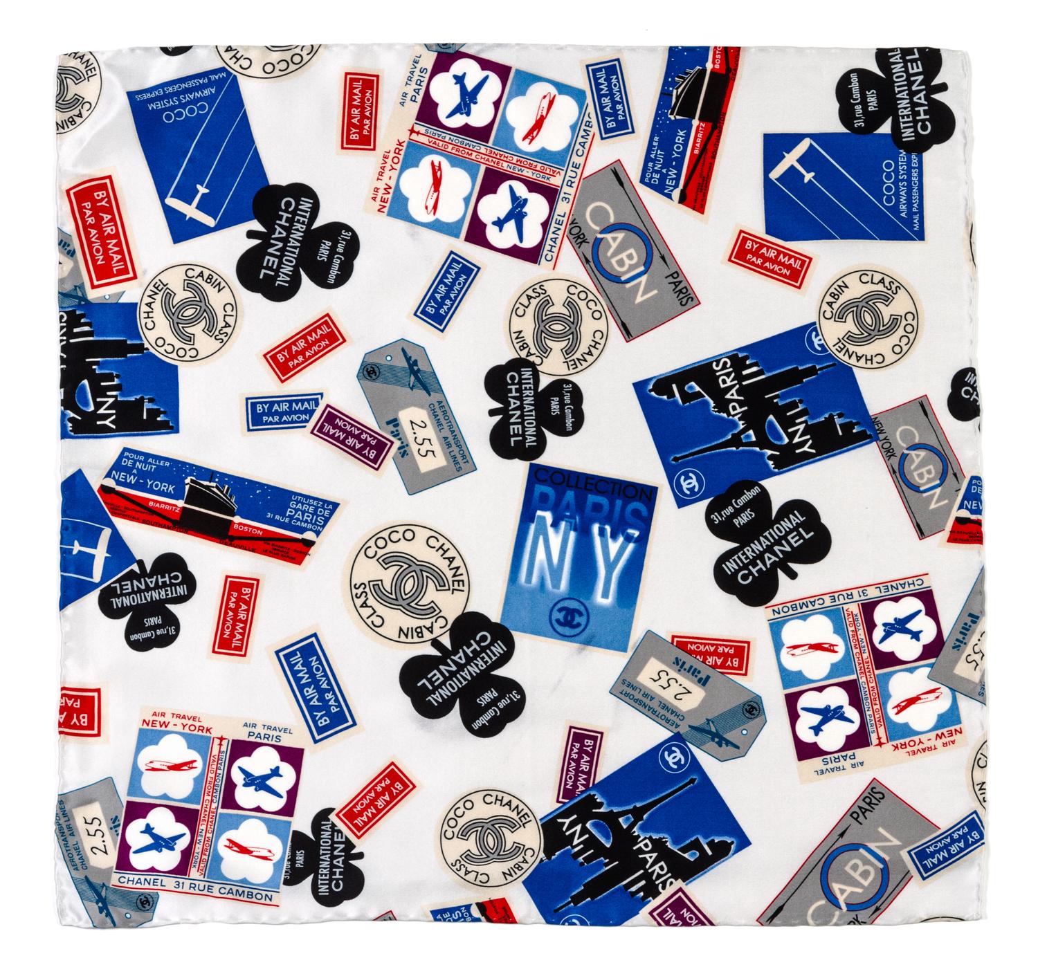 A Group of Three Chanel Pocket Squares,