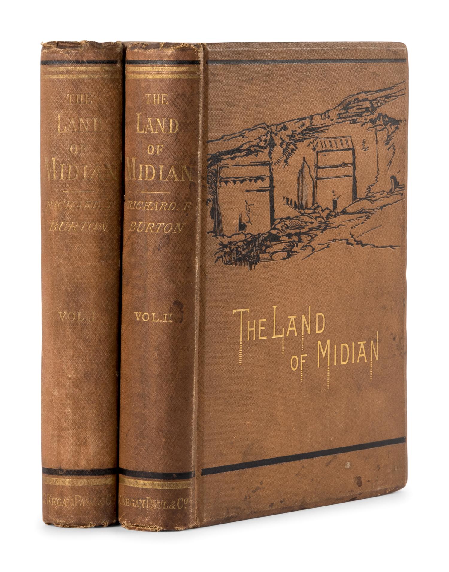 BURTON, Richard Francis, Sir (1821-1890). The Land of Midian (Revisited) . London: C. Kegan Paul & Co, 1879.