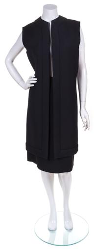 A Pauline Trigere Black Wool Skirt Ensemble,