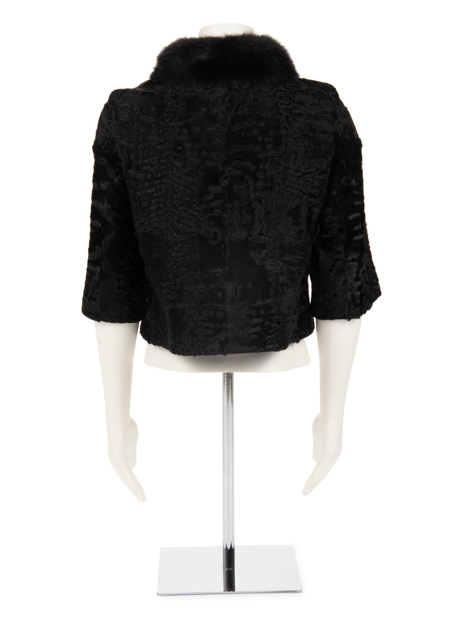 J. Mendel Broadtail Jacket with Sable